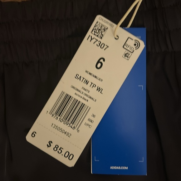Adidas Satin Wide Leg Track Pants Size 6 NWT - Picture 8 of 14